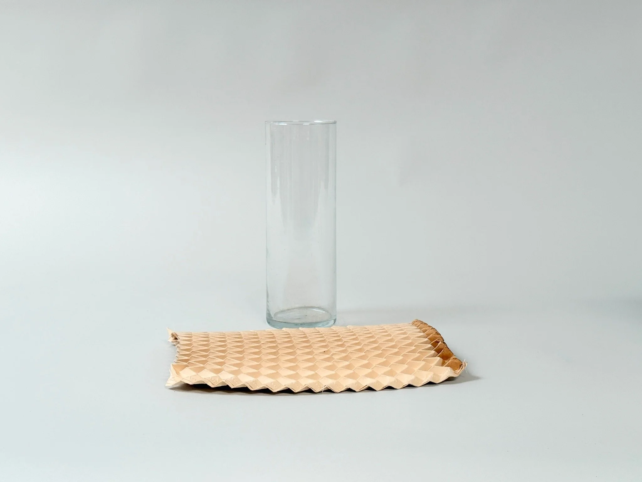 Pleated Paper Vase Sleeve by Kept LA unassembled