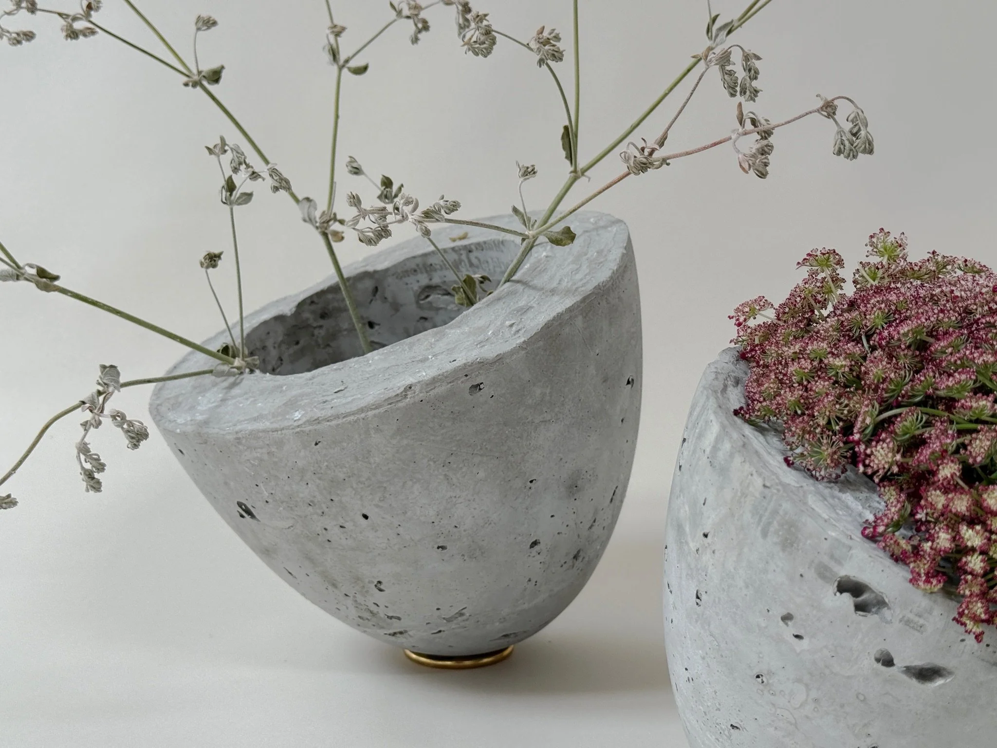 hand formed cement vessels
