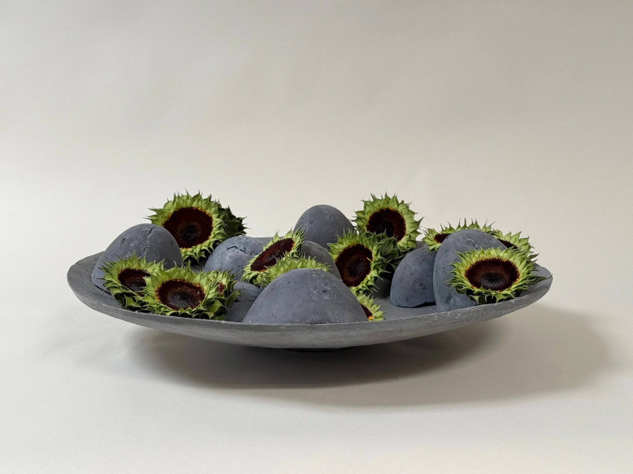 hand formed cement centerpiece