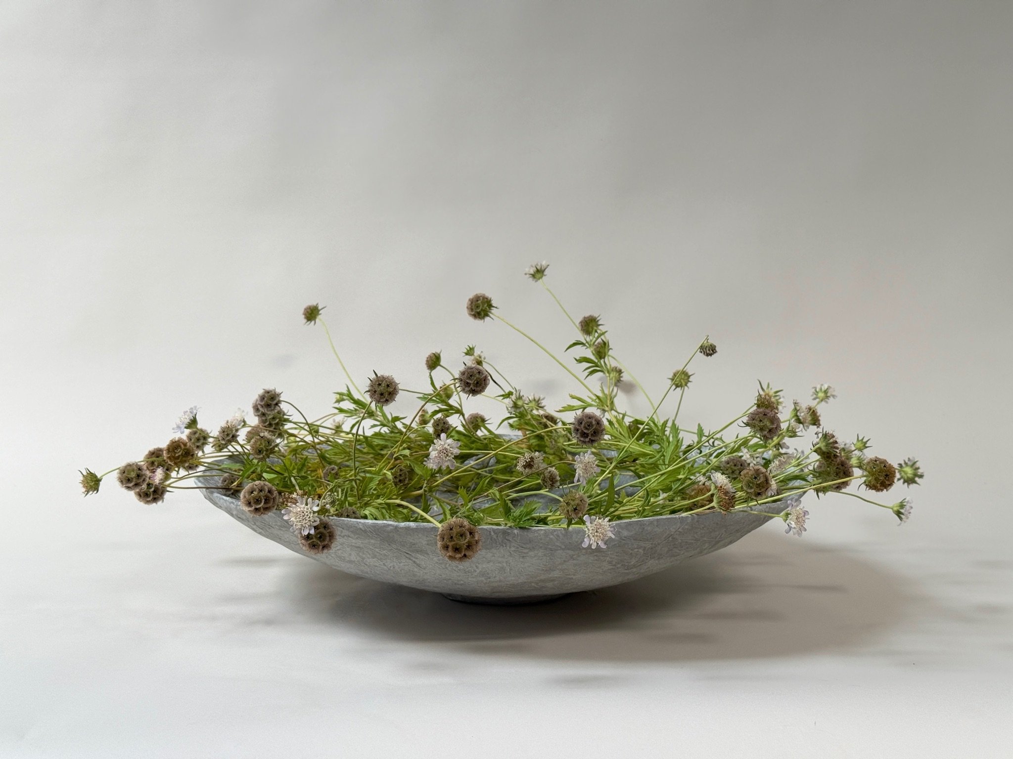 hand formed cement centerpiece