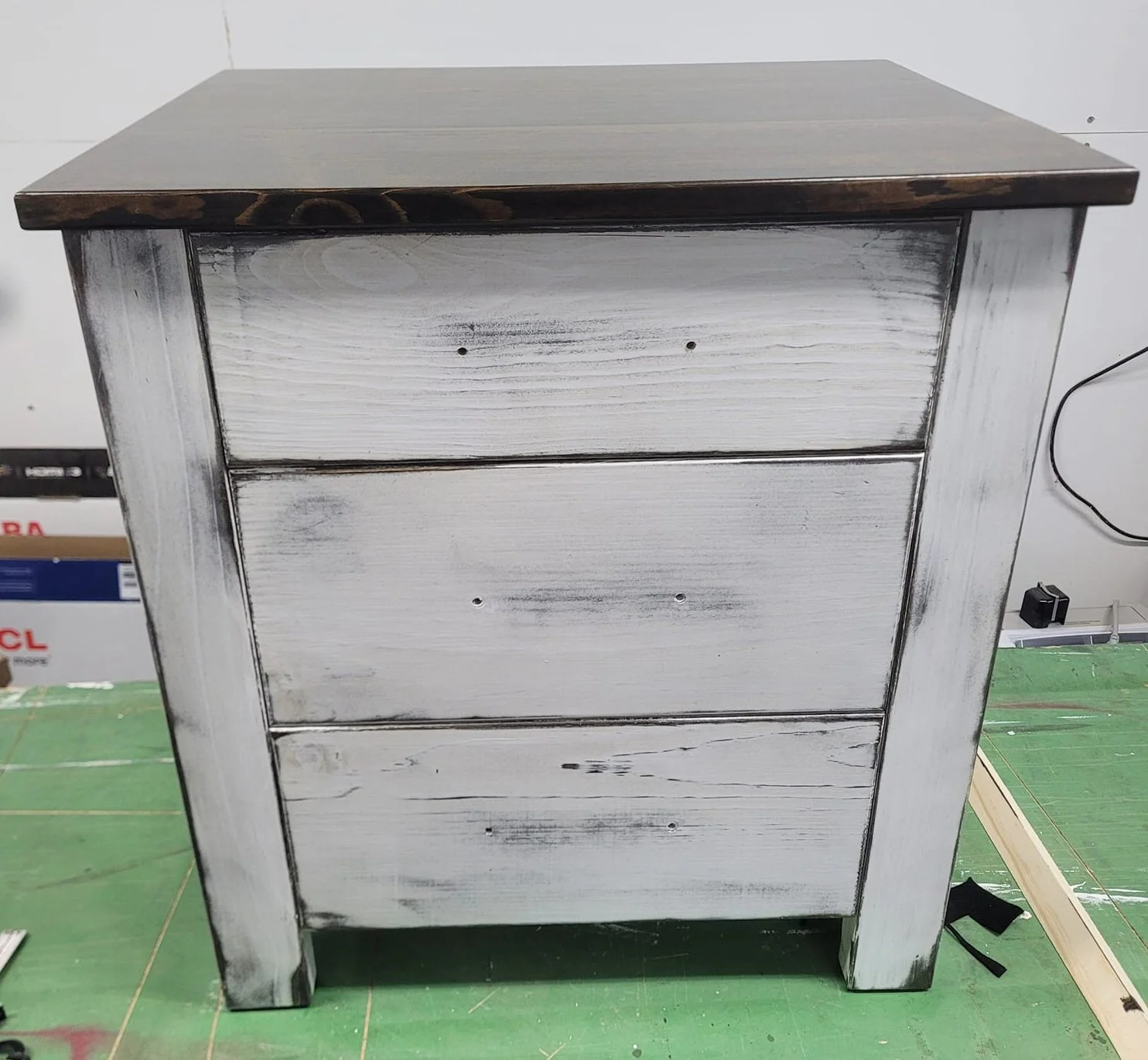 Farmhouse style rustic nightstand
