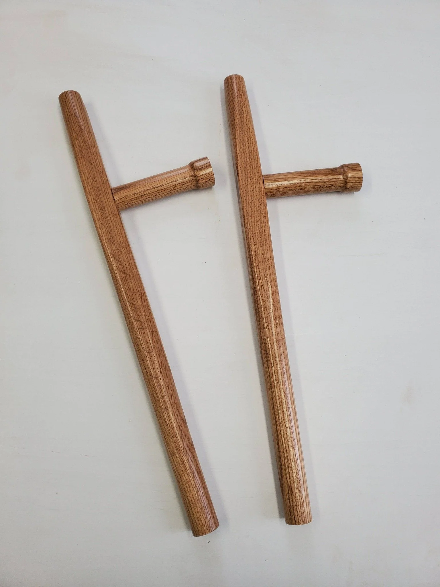 Tonfa batons
Made out of red oak. 