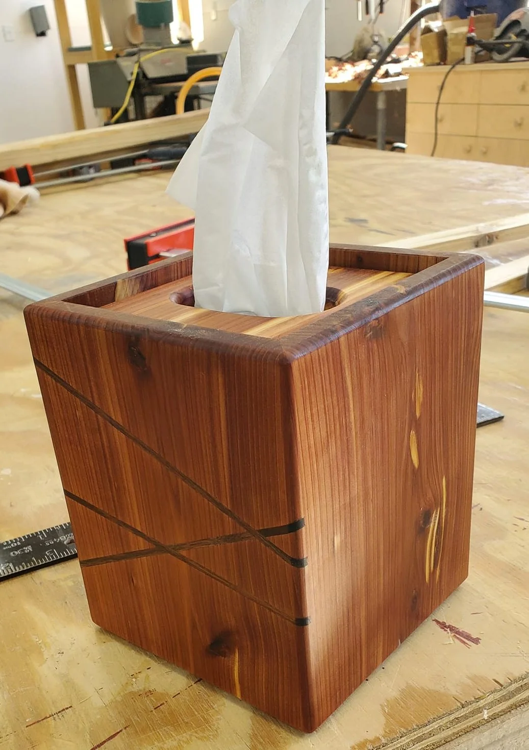 Cedar tissue boxes