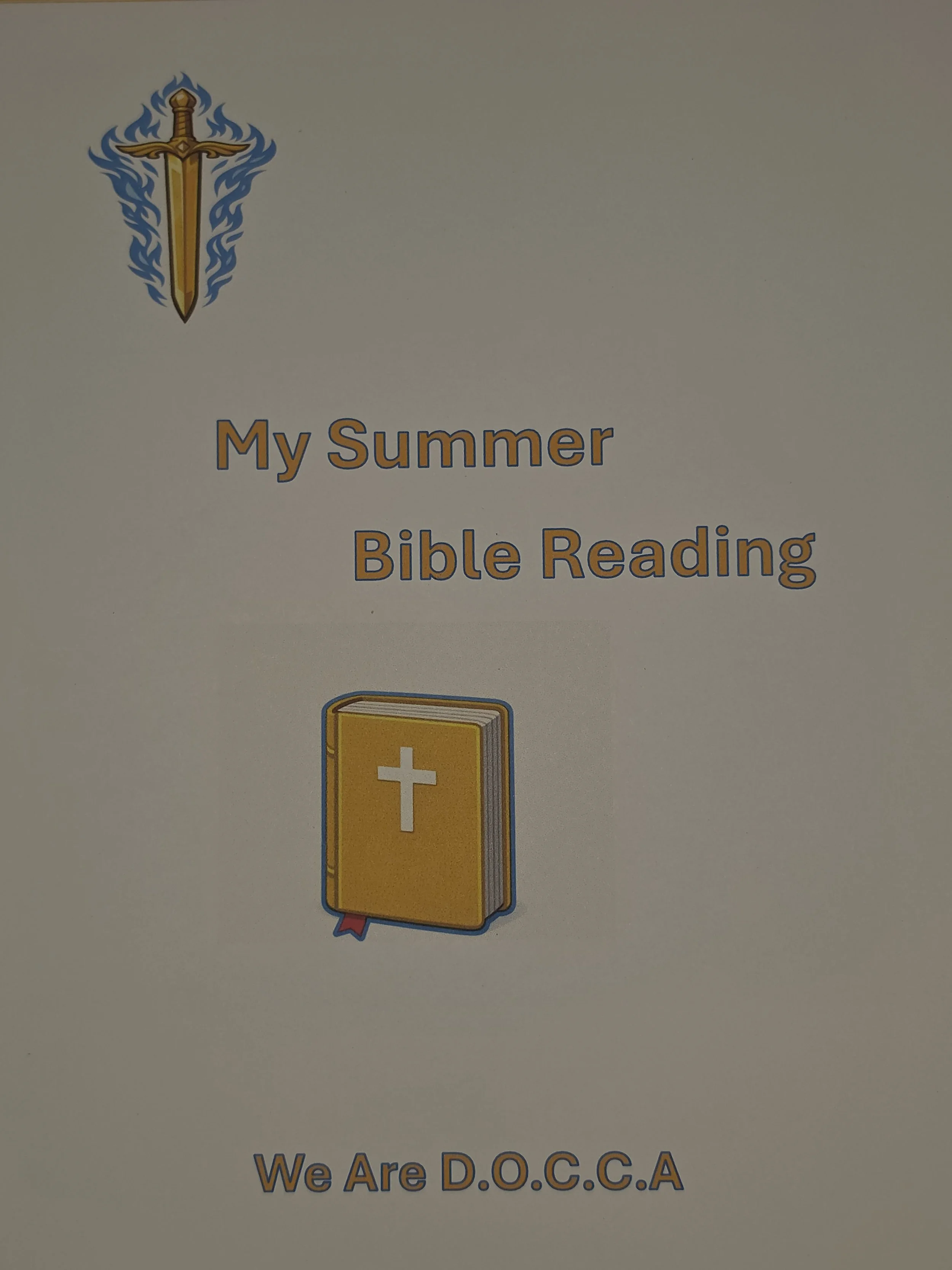 Summer Bible Reading Curriculum