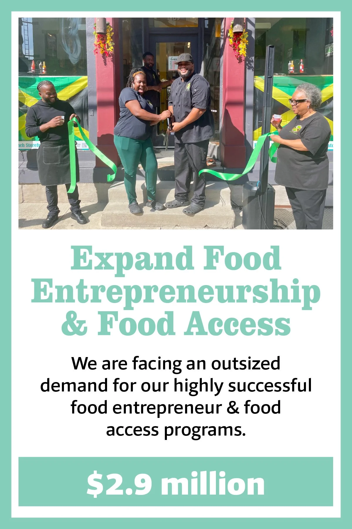 Expand food entrepreneurship and food access