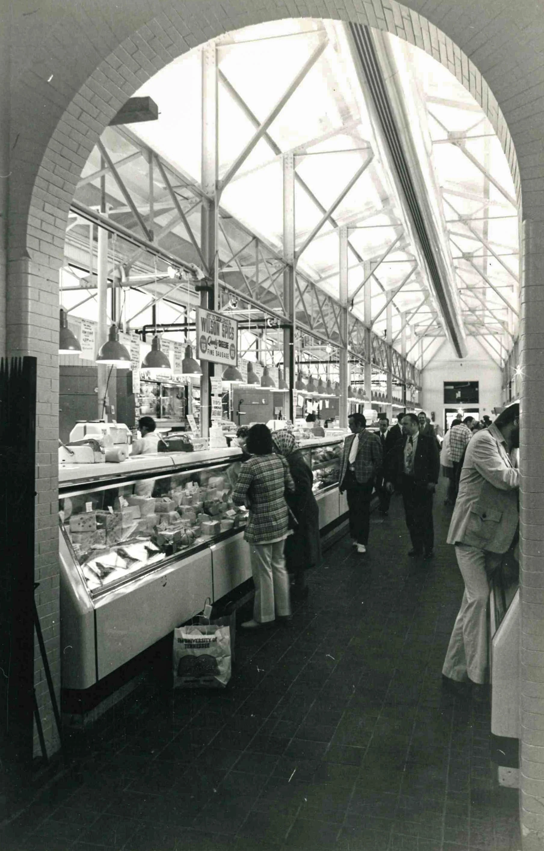 Old photo of Findlay Market interior