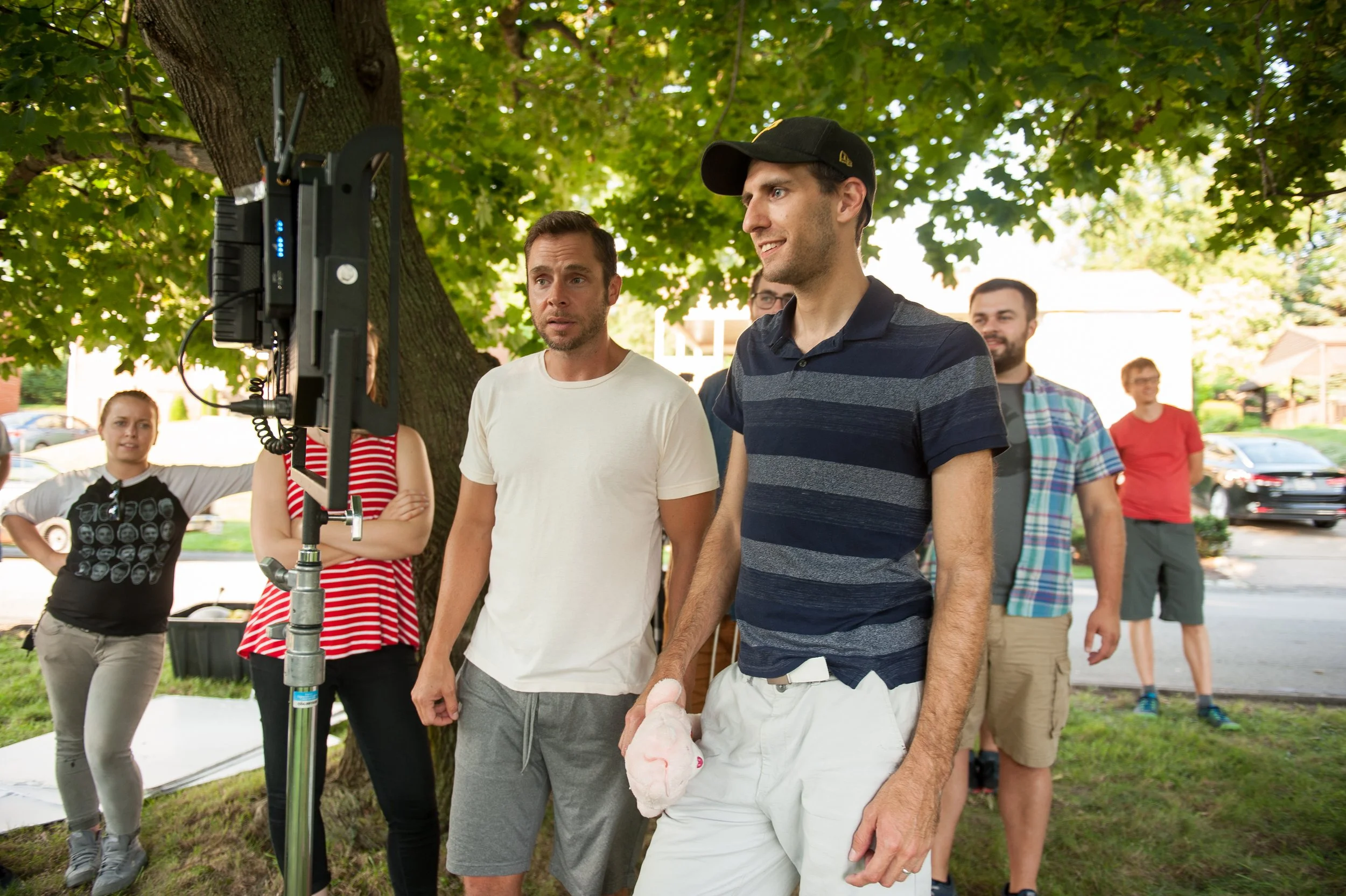 Star Curt Wootton and Director Chris Preksta behind-the-scenes on the set of Street Light Stories.