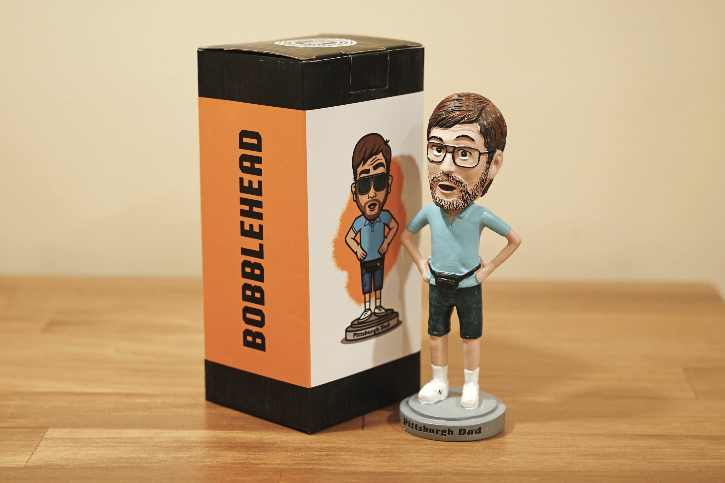 A Pittsburgh Dad bobblehead figure.