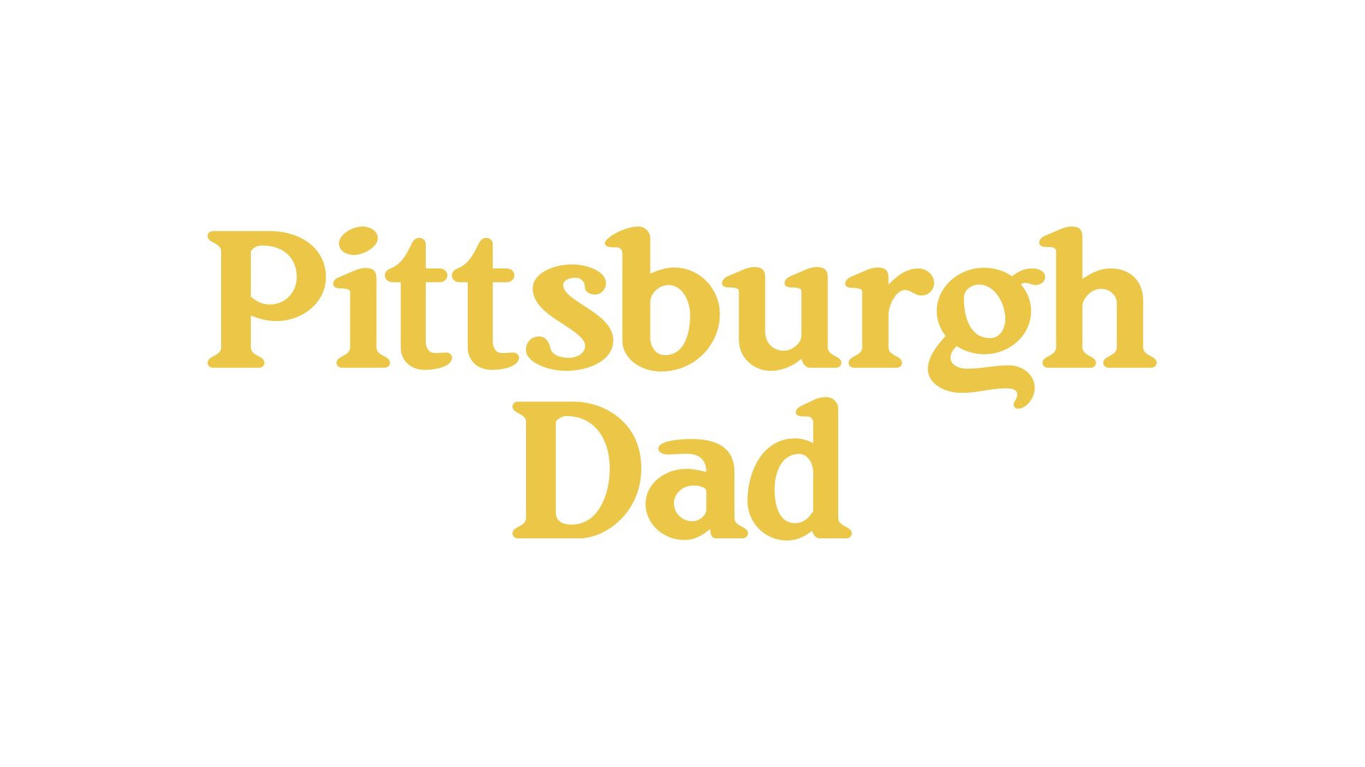 Gold-colored text on black background reading "Pittsburgh Dad"