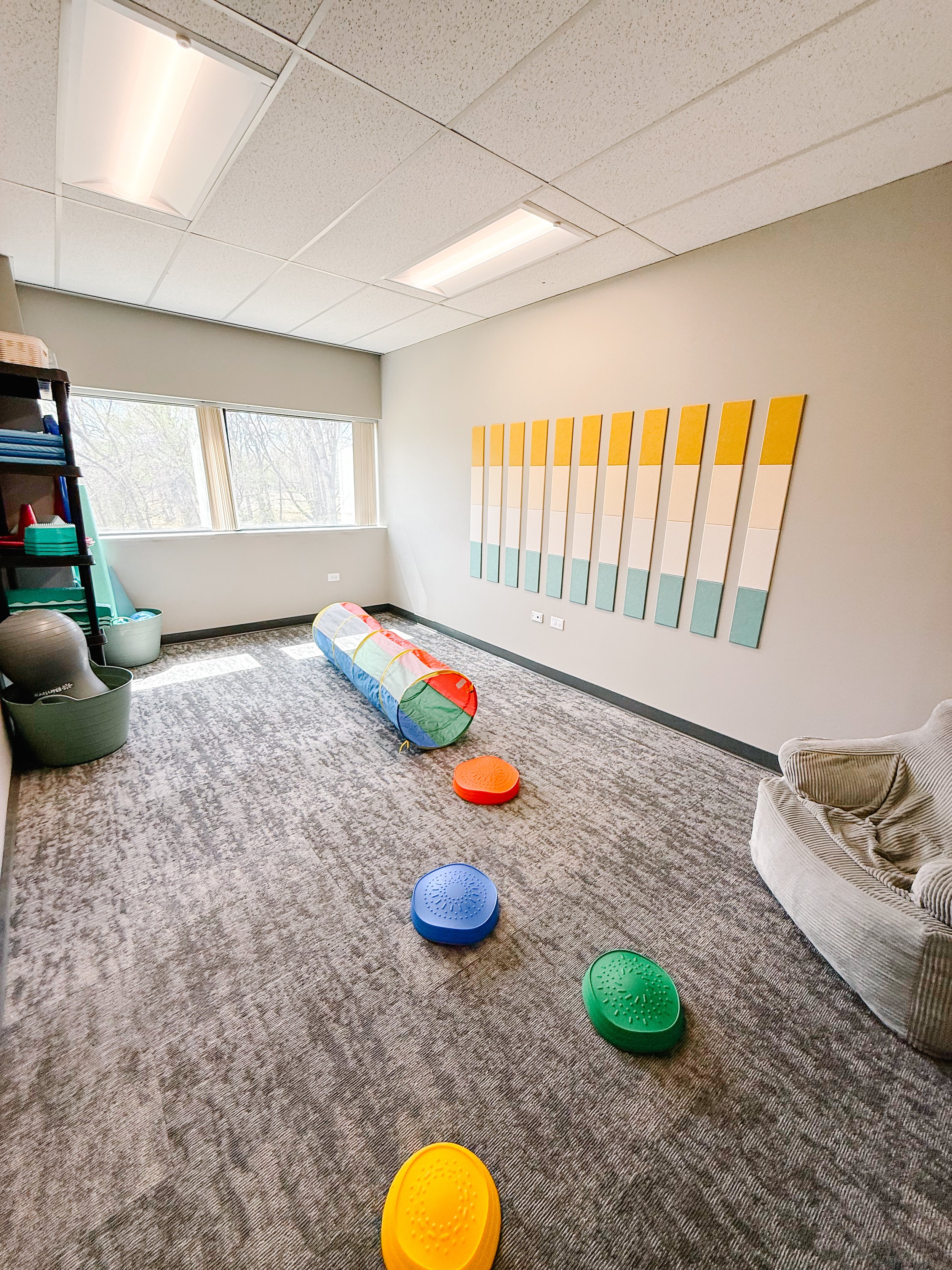 obstacle course in therapy clinic