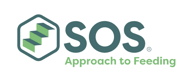 SOS Approach to Feeding logo with a hexagon containing stairs and the words 'SOS Approach to Feeding'.