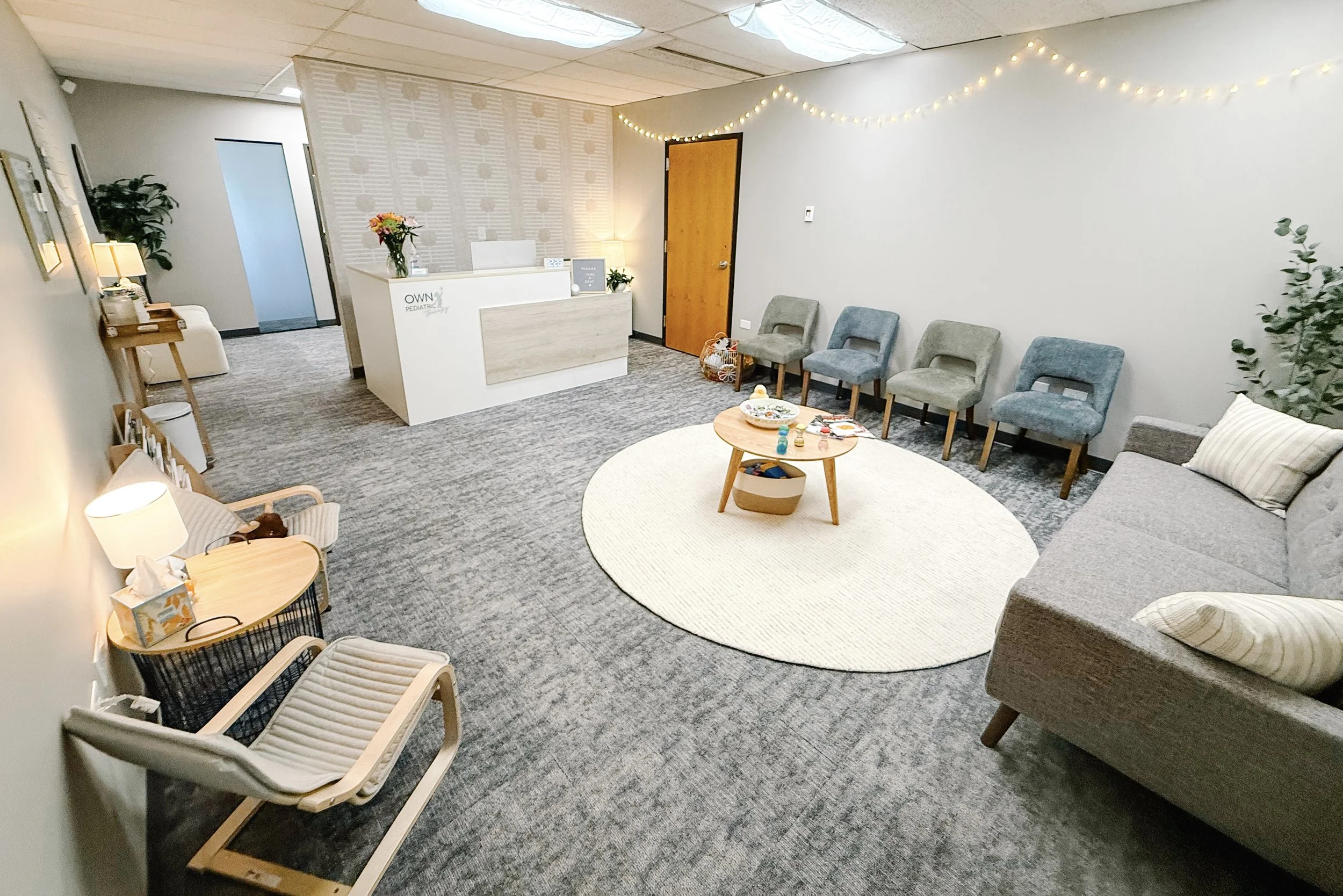waiting room in therapy clinic