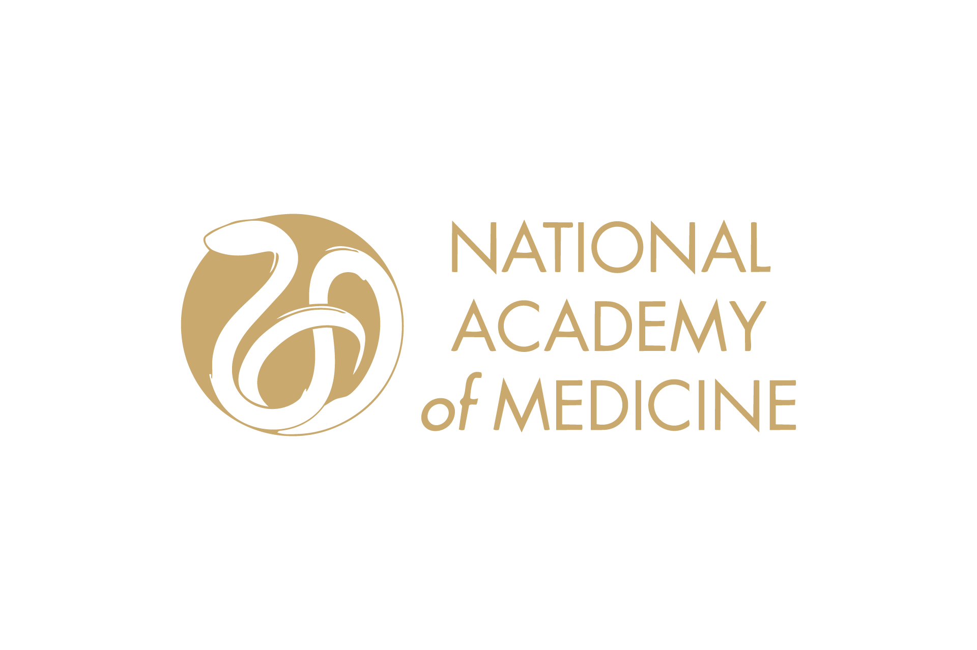Logo of the National Academy of Medicine with a gold circular emblem containing a stylized letter 'N' and the organization's name written in gold text.