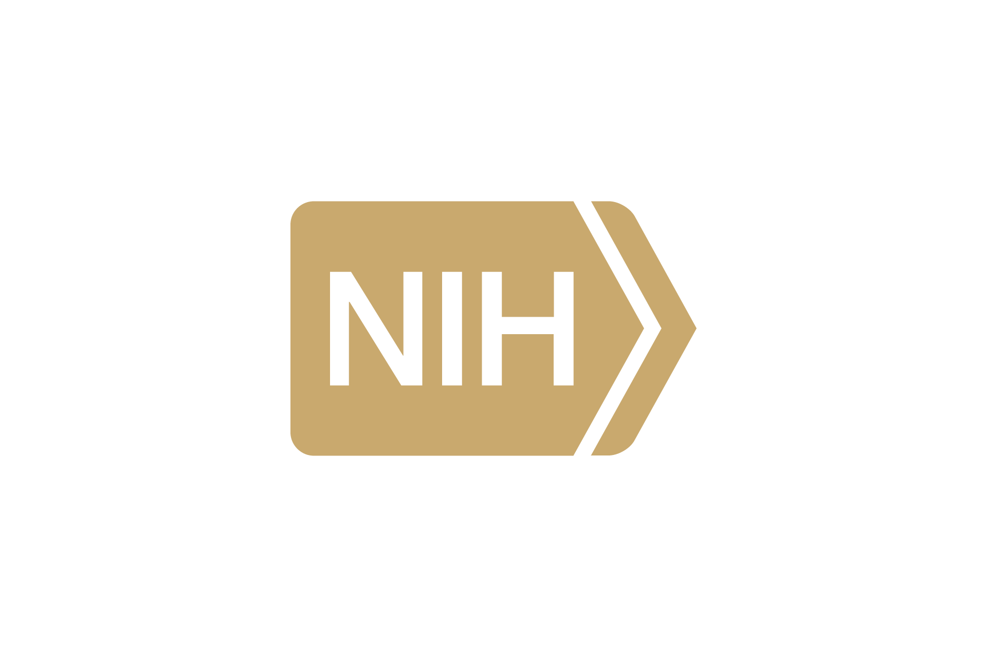 Hospital sign with an arrow pointing to the right and the letters 'NH' in black on a beige background.