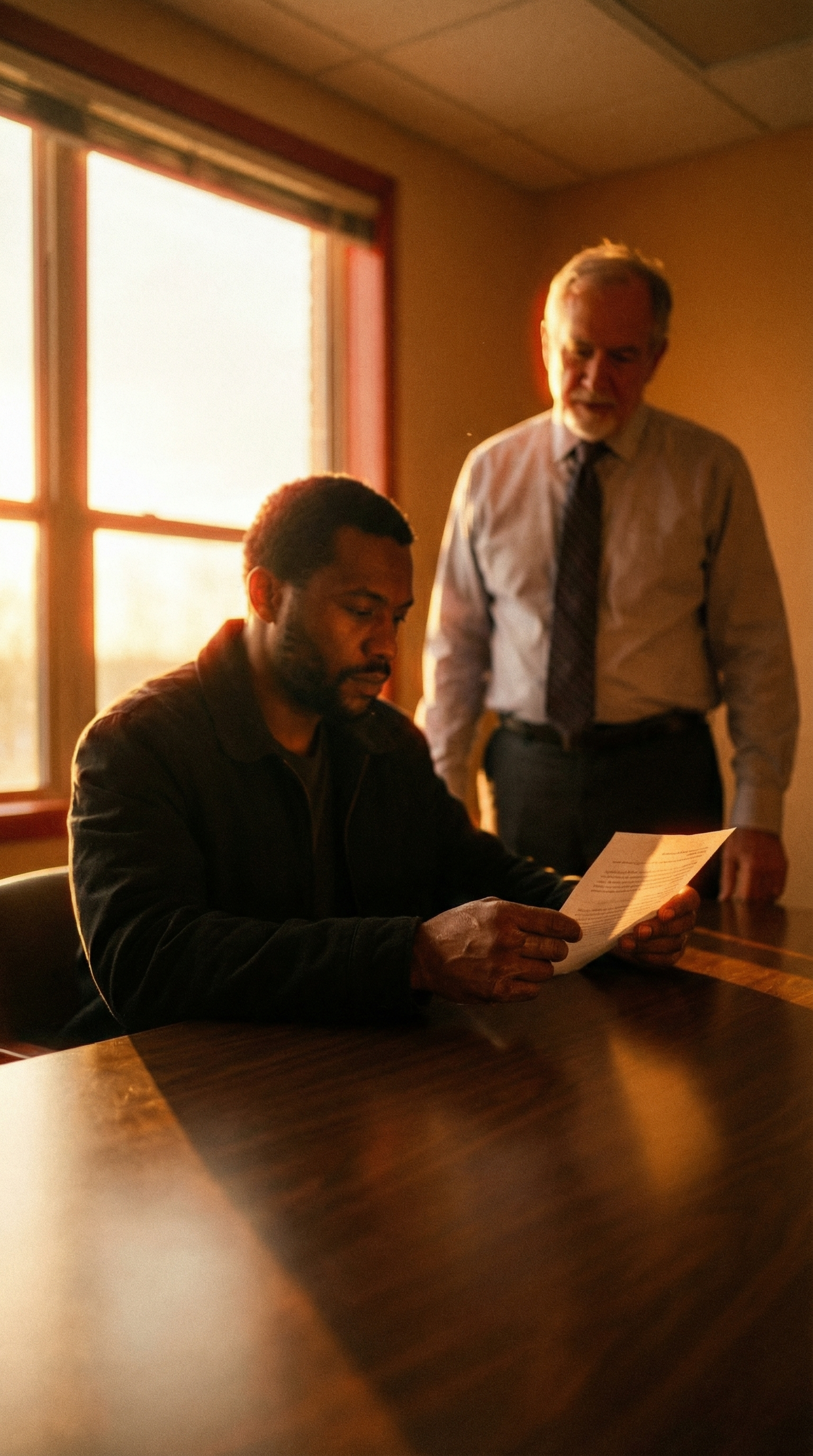 Patient reviewing clinical trial information before deciding to participate