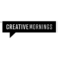 Creative Mornings logo with text in a speech bubble
