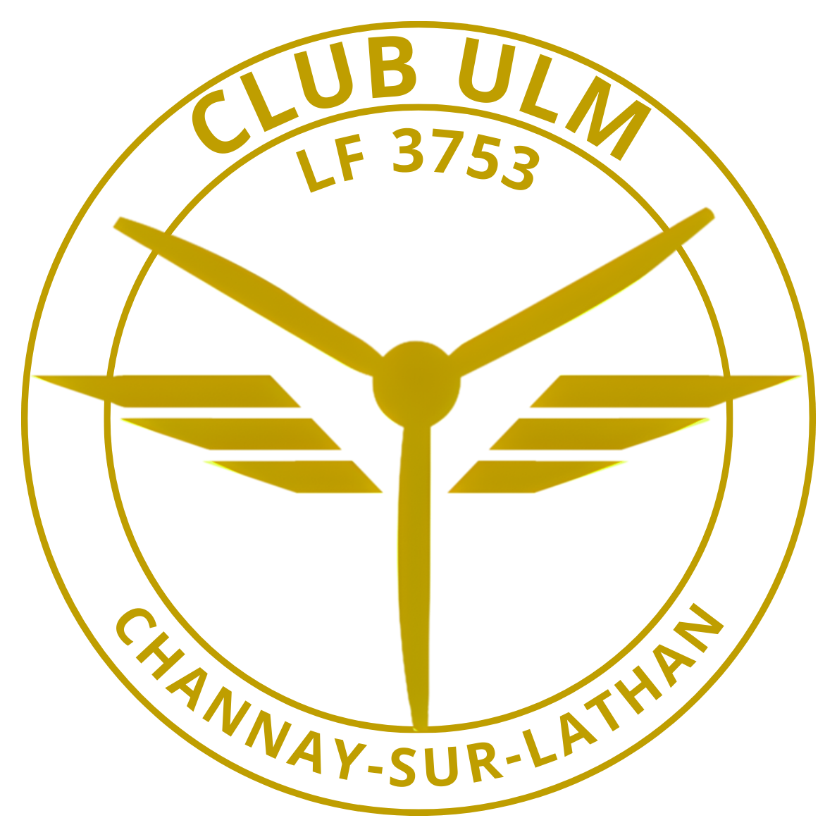 Logo du club ULM de Channay-sur-Lathan en jaune