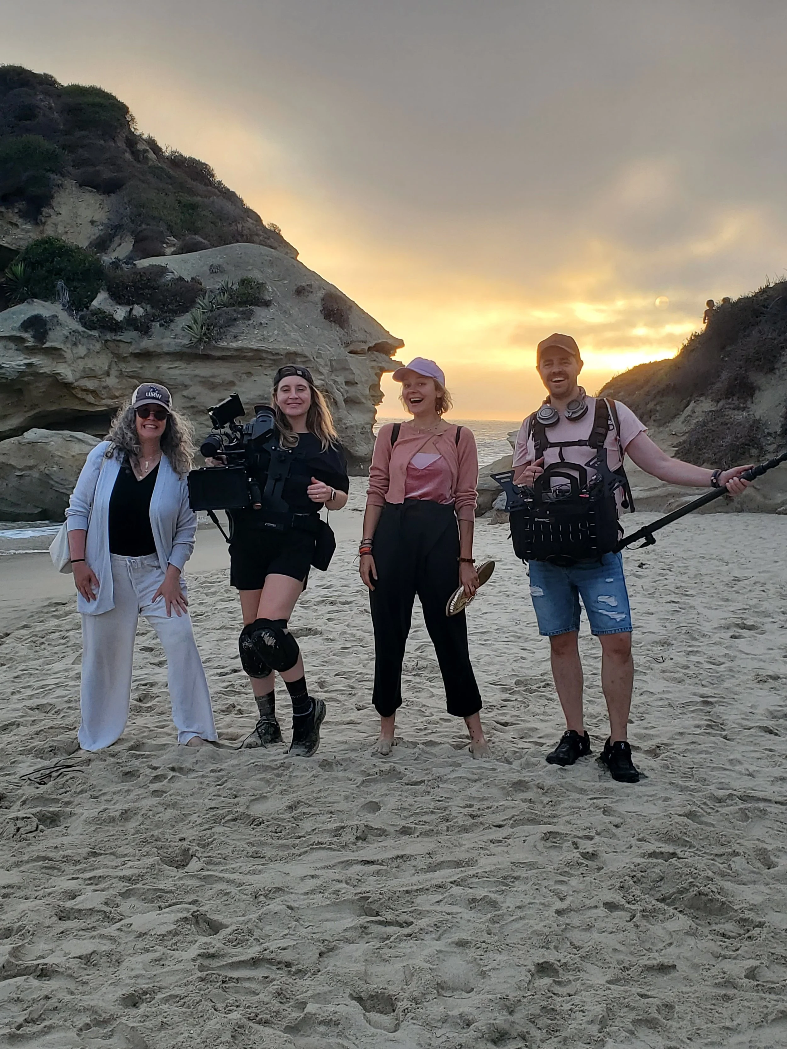 Hot! crew on location in Laguna Beach.