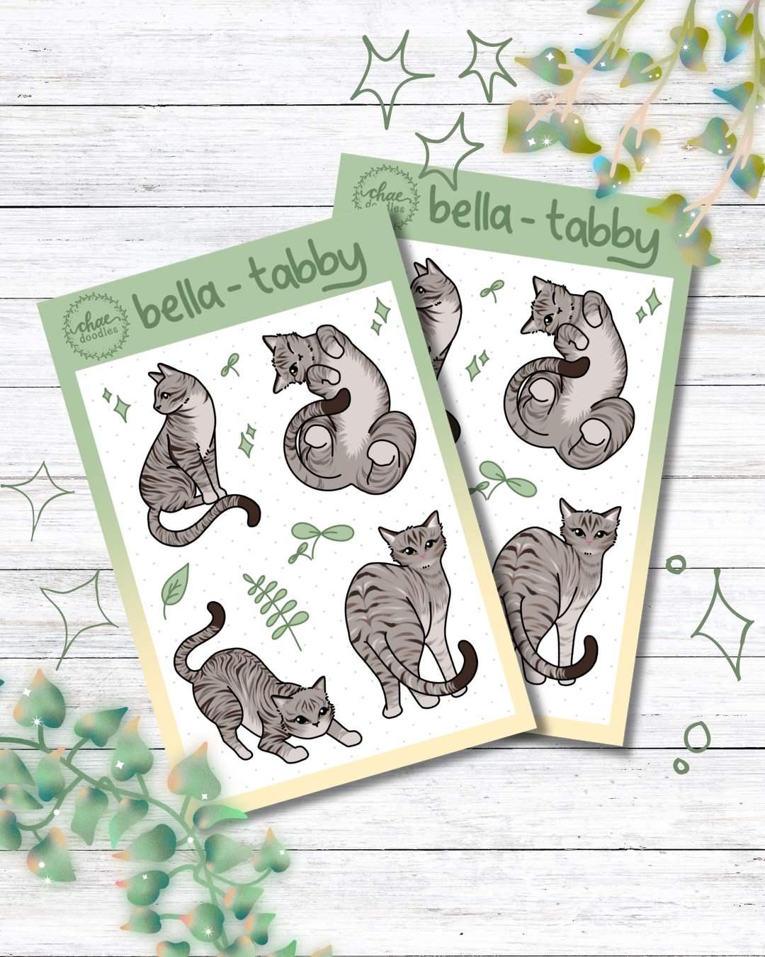 bella - tabby sticker sheet