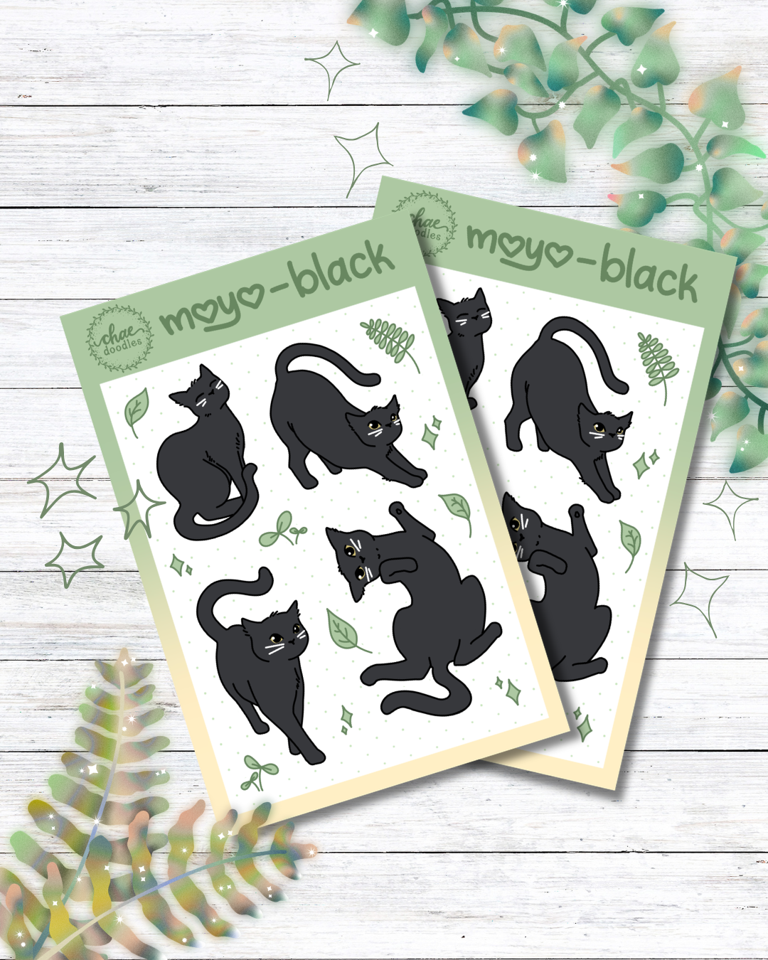 moyo - black sticker sheet