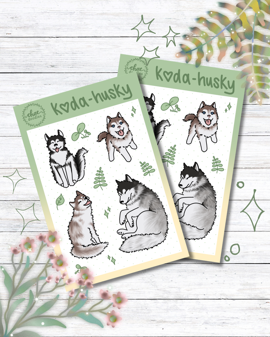 koda - husky sticker sheet