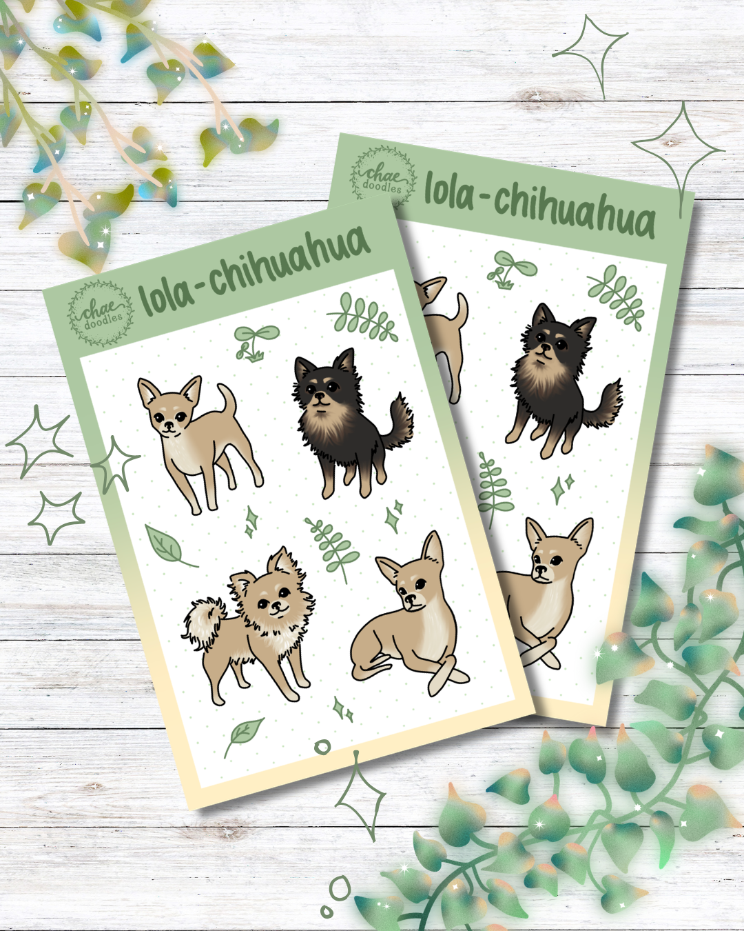 lola - chihuahua sticker sheet