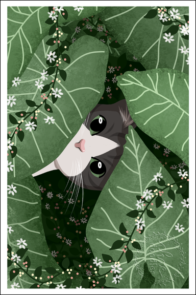 jungle kitty - postcard
