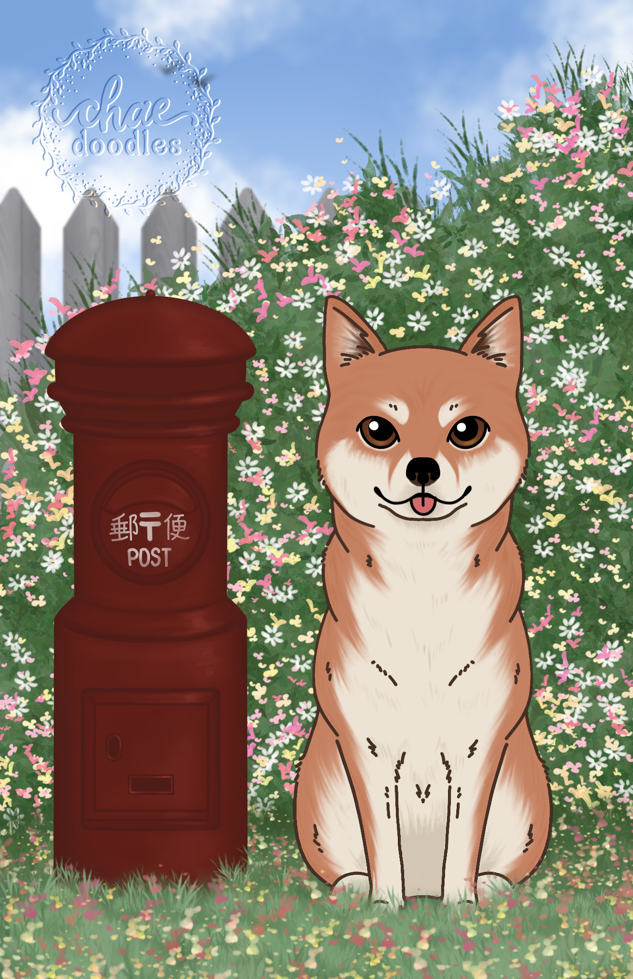 mail puppy - postcard