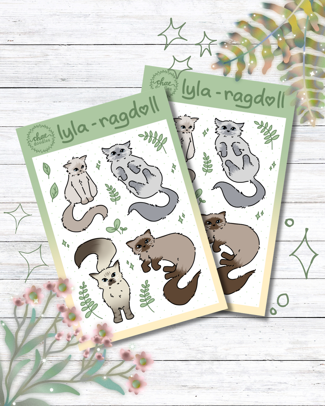 lyla - ragdoll sticker sheet