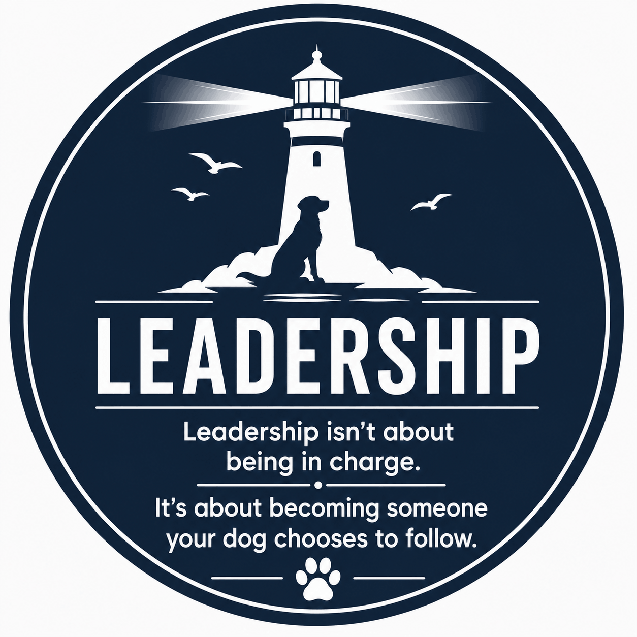 Instinctive Canine philosophy showing leadership through guidance, consistency, and becoming someone a dog chooses to follow.