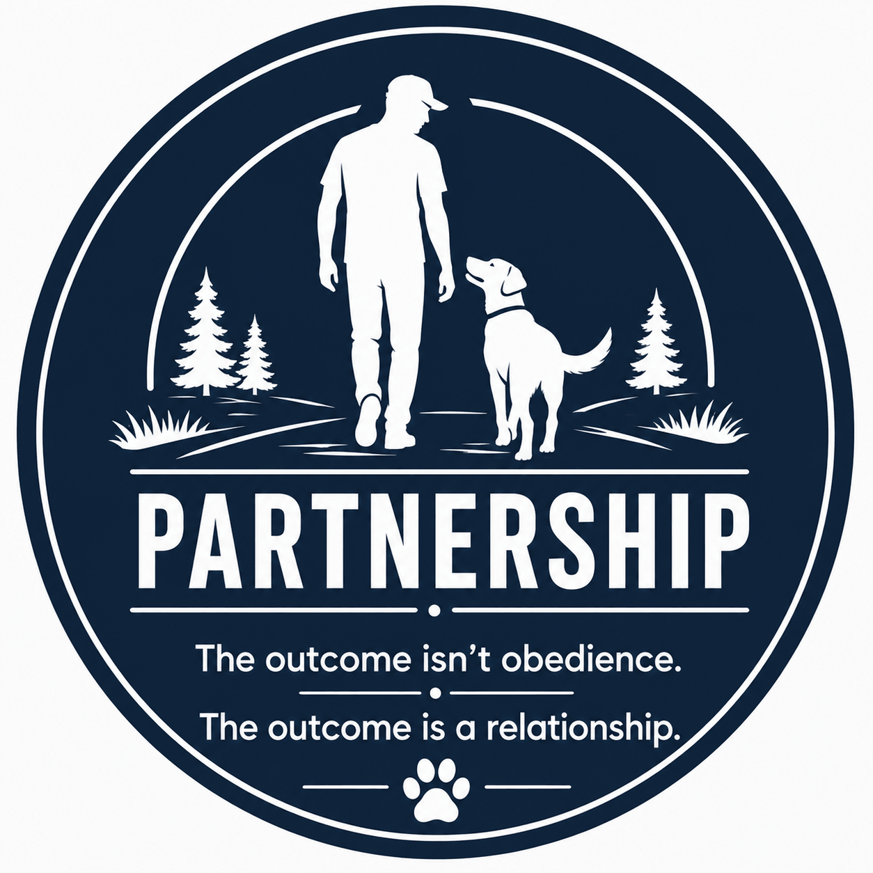 Instinctive Canine philosophy emphasizing that successful dog training is built on trust, communication, and partnership between owner and dog.
