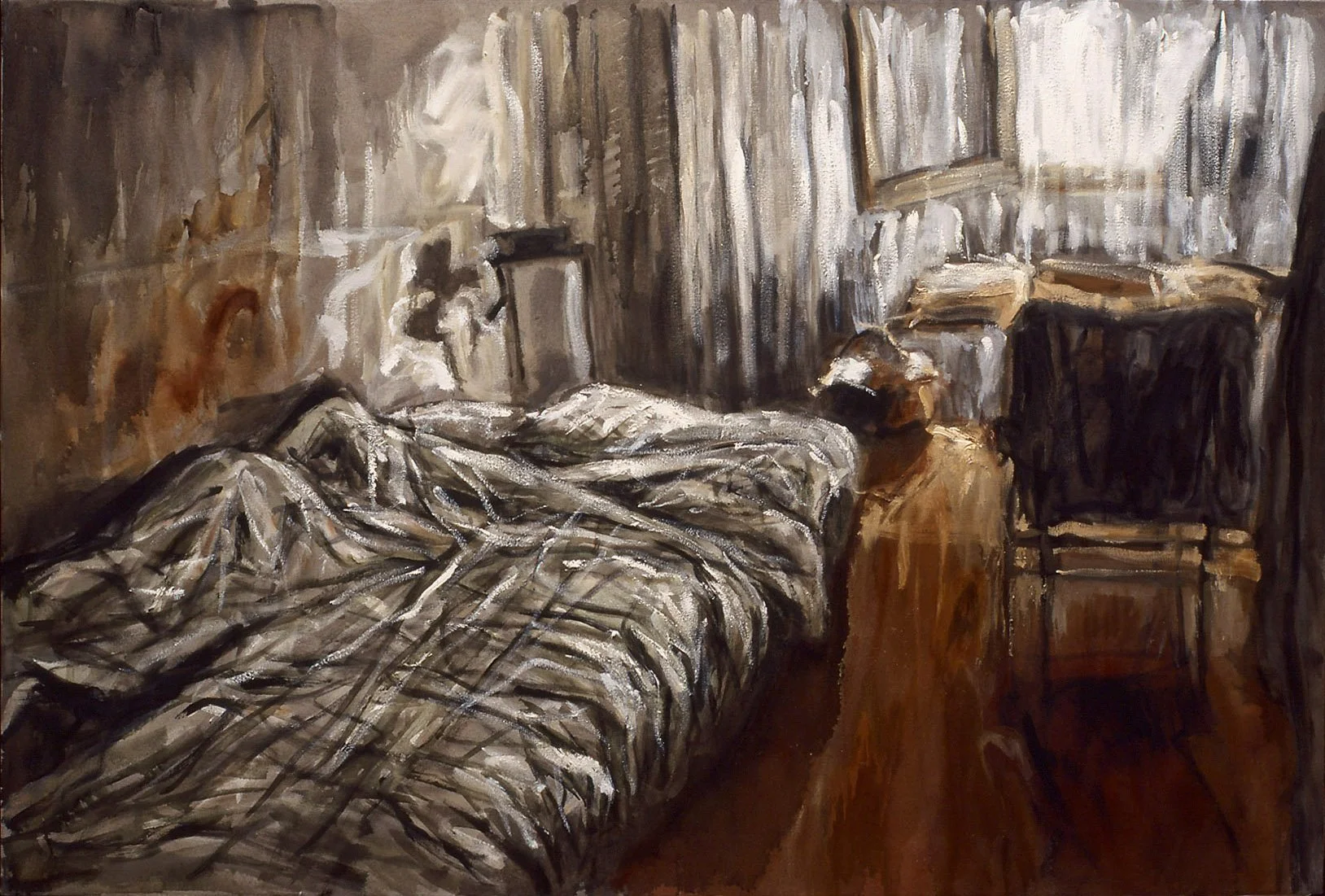 La chambre du photographe, 1995, huile sur toile, 90x130 cm