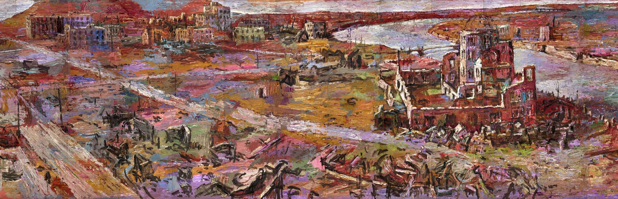 Hiroshima Art Project, 2001-03, détail, huile sur papier, 30mx2,5m