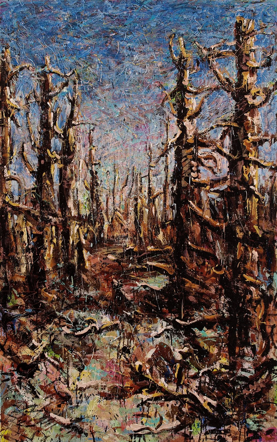 La route II, 2008, huile sur toile, 130X81 cm