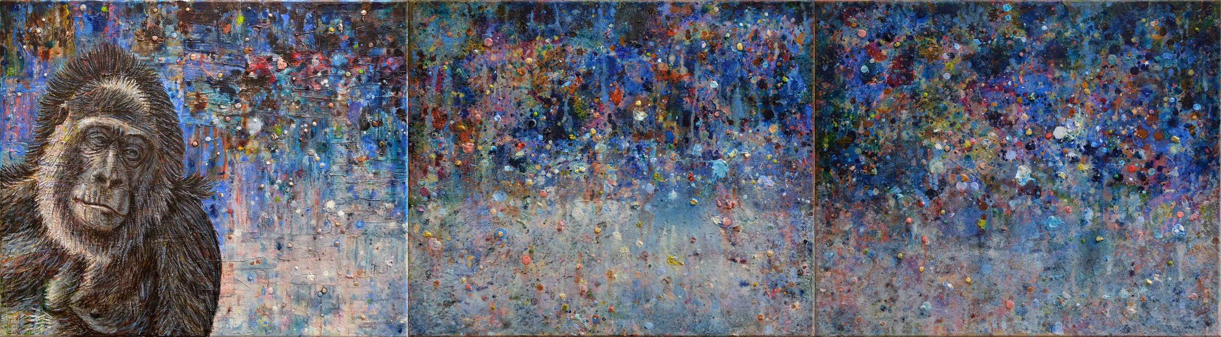 No title, 2020, huile sur toile, 54x195 cm