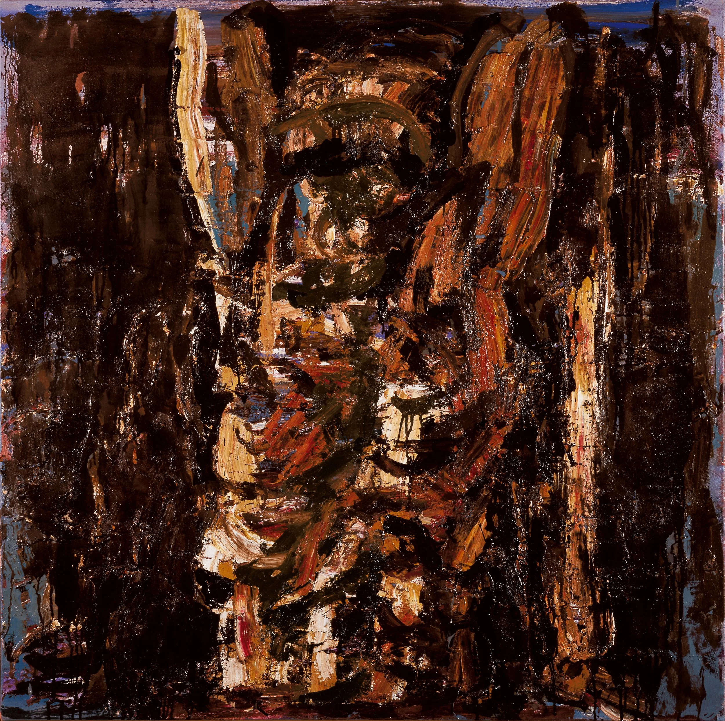Crucifixion, 2001, huile sur toile, 100x100 cm