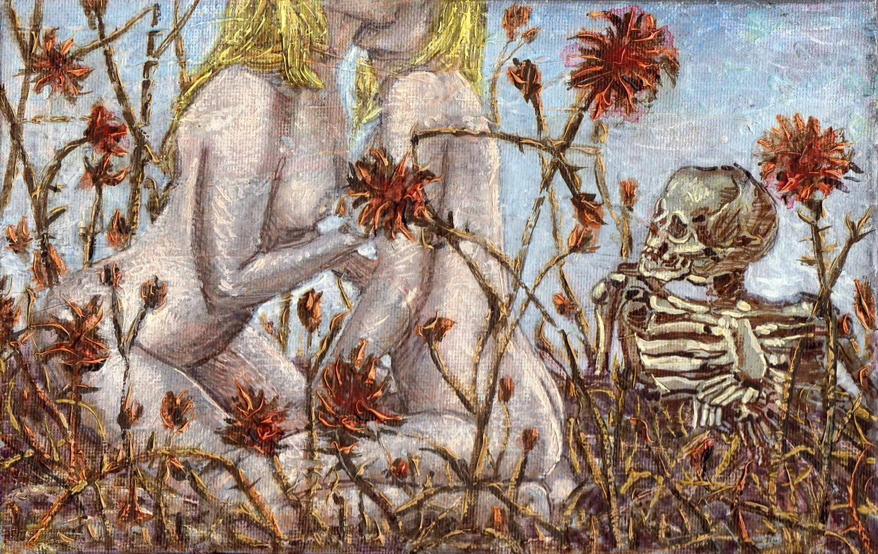 Âmes sœurs, 2016,huile sur toile, 14x22 cm