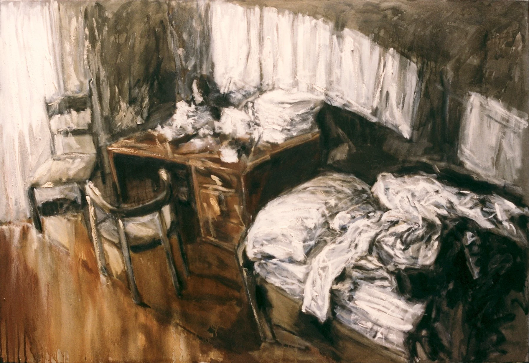 
Chambre à coucher, 1995, huile sur toile, 90x130 cm