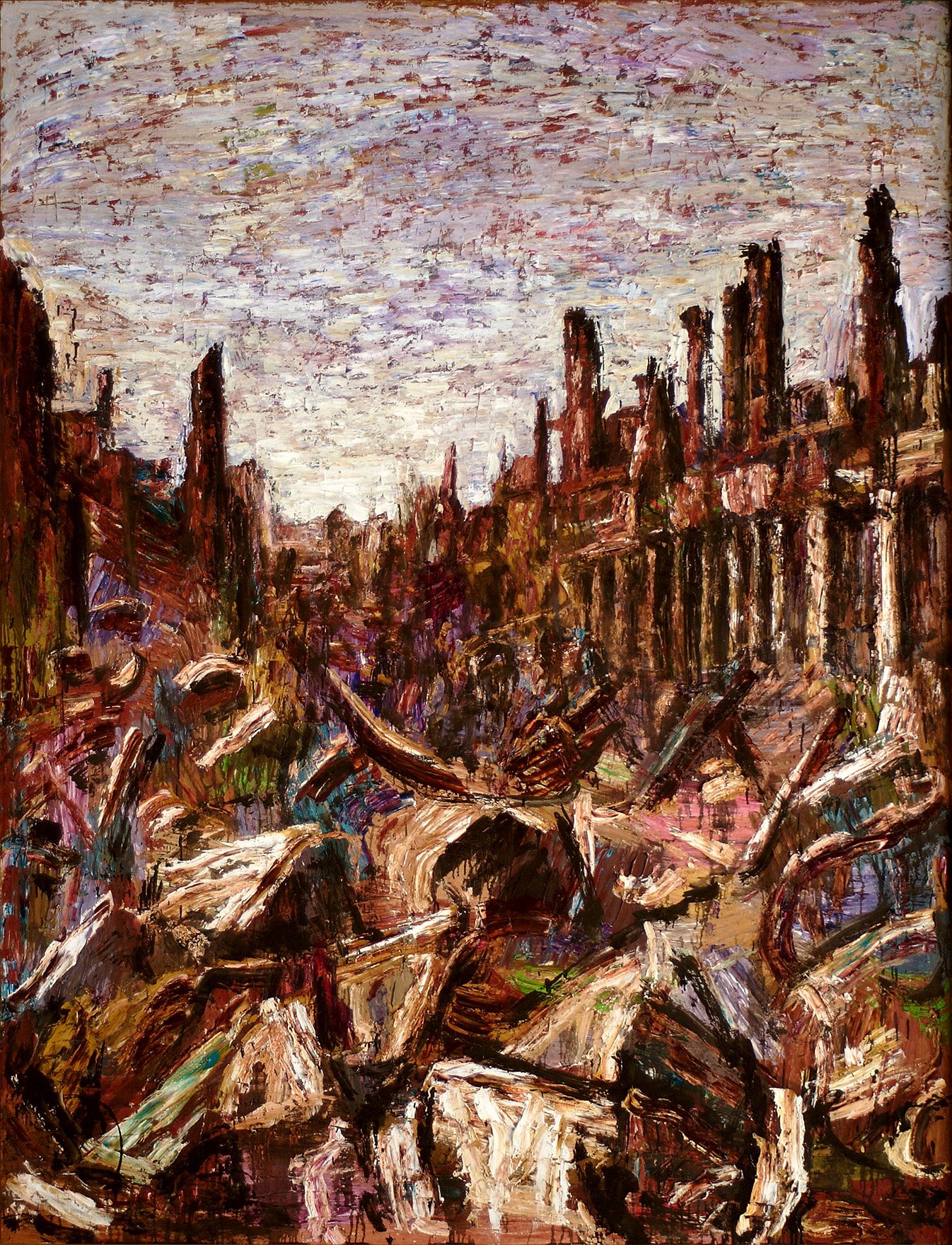 Dresden 1945, 2002, huile sur bois, 200x153 cm