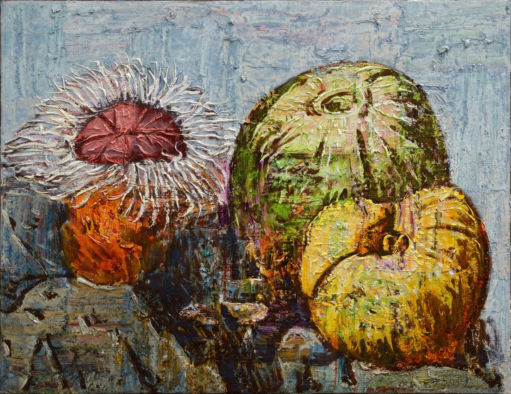 Anemonia ridens, 2013, huile sur toile, 50x65 cm 