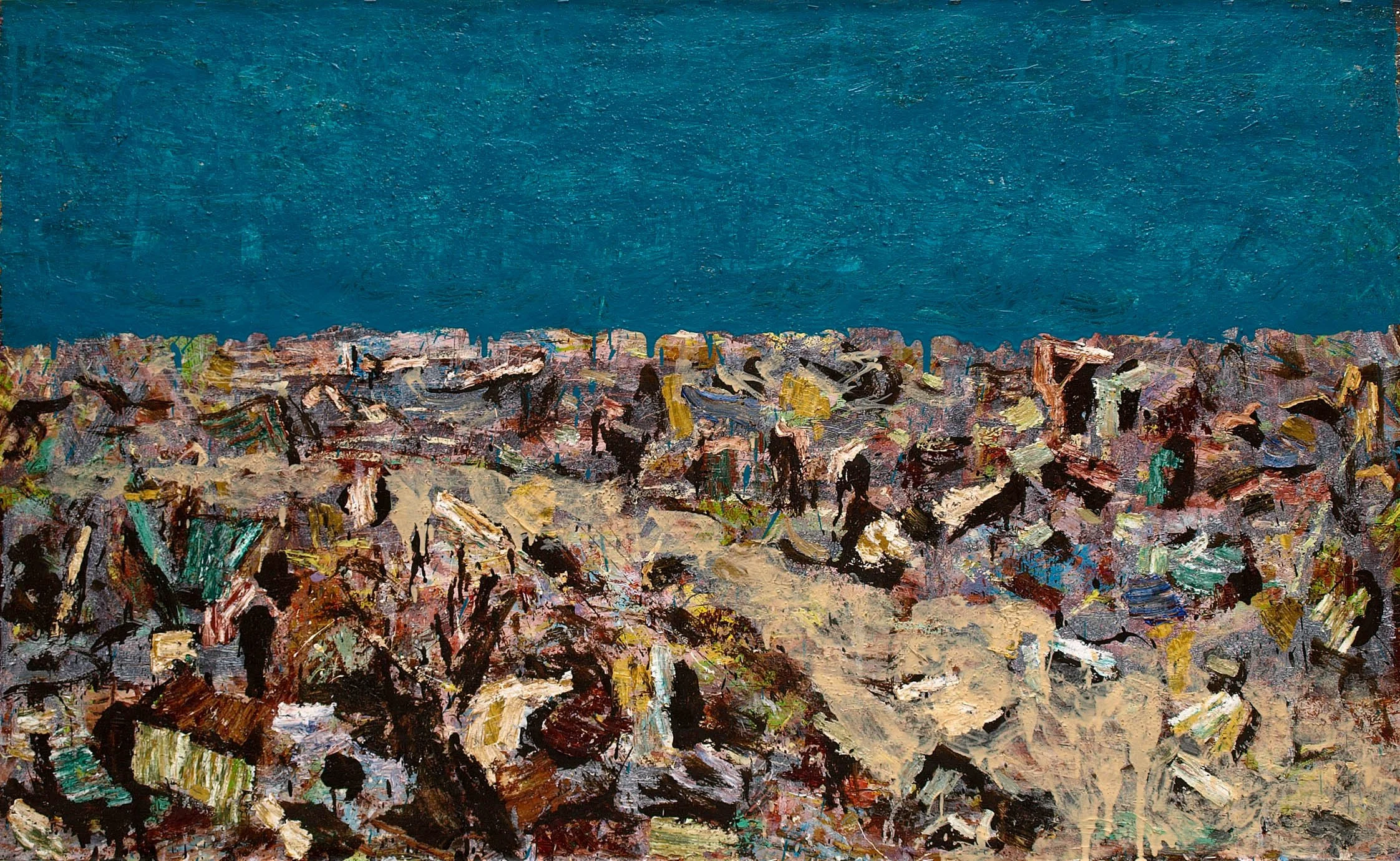 No man's Land, 2008, huile sur papier, 80x130