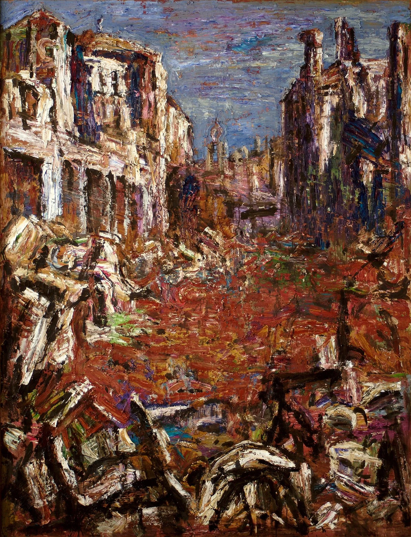 Rue de Dresde II, 2002, huile sur bois, 200x153 cm