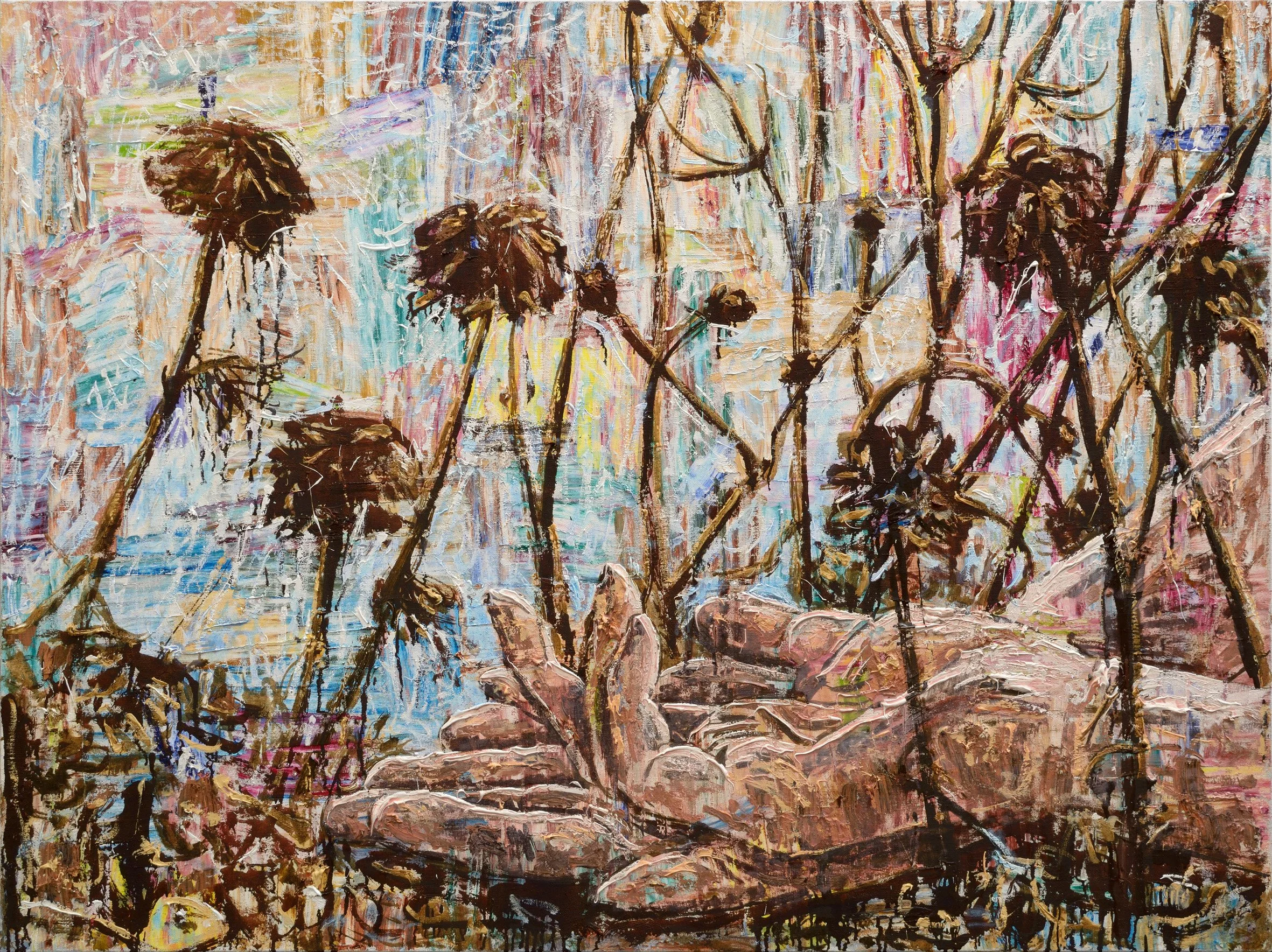 Carduus mortaccina, 2013, huile sur toile, 97x130 cm