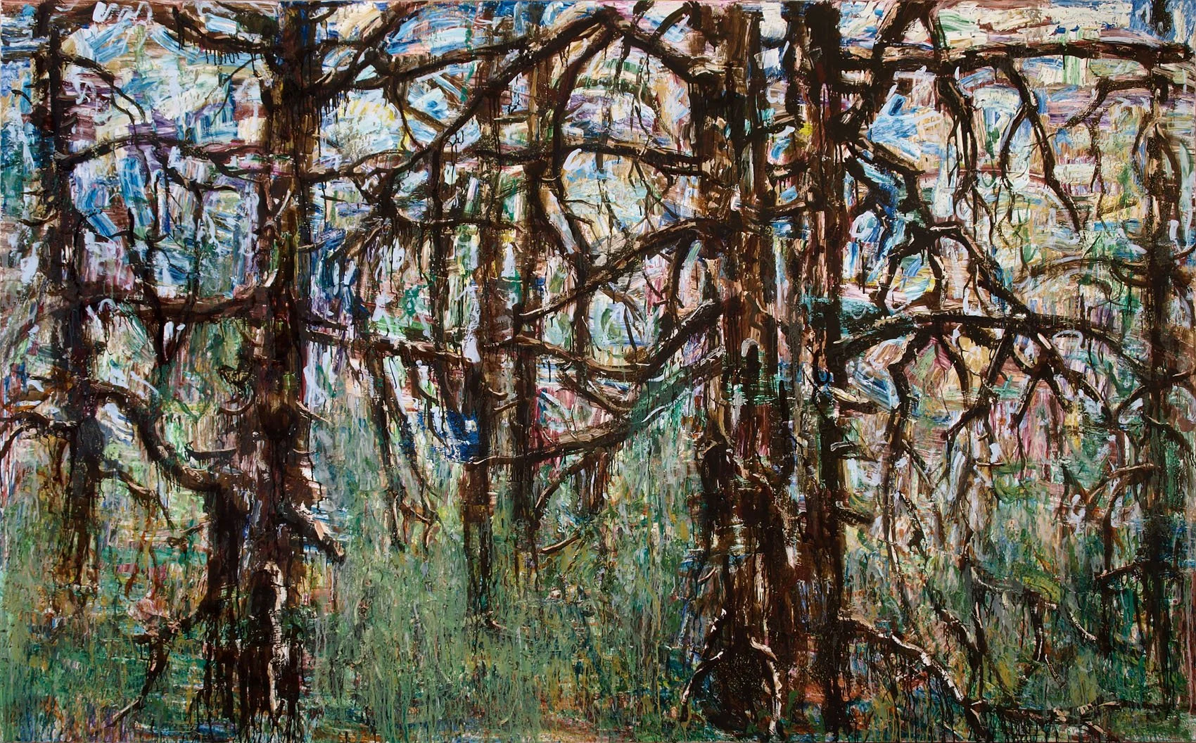 Cèdres, 2012, huile sur toile, 180x290 cm