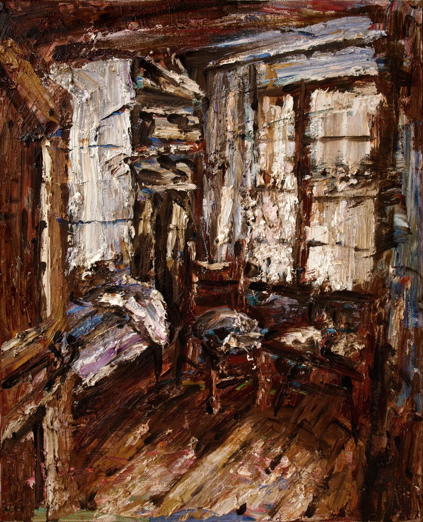 Chez les Allemand, 2002, huile sur toile, 41x33 cm