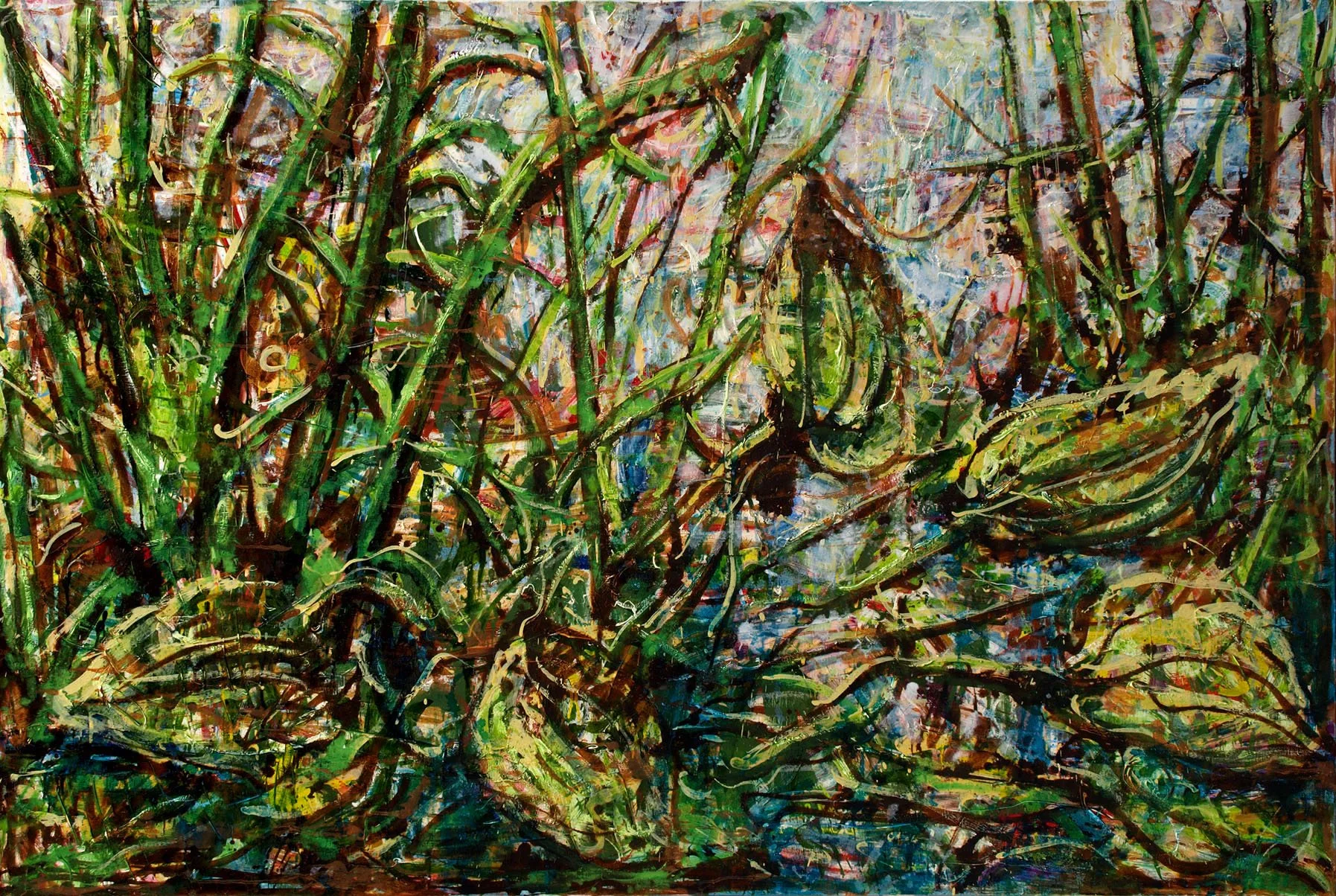 Acilia sempervirens, 2012, huile sur toile, 130x195 cm