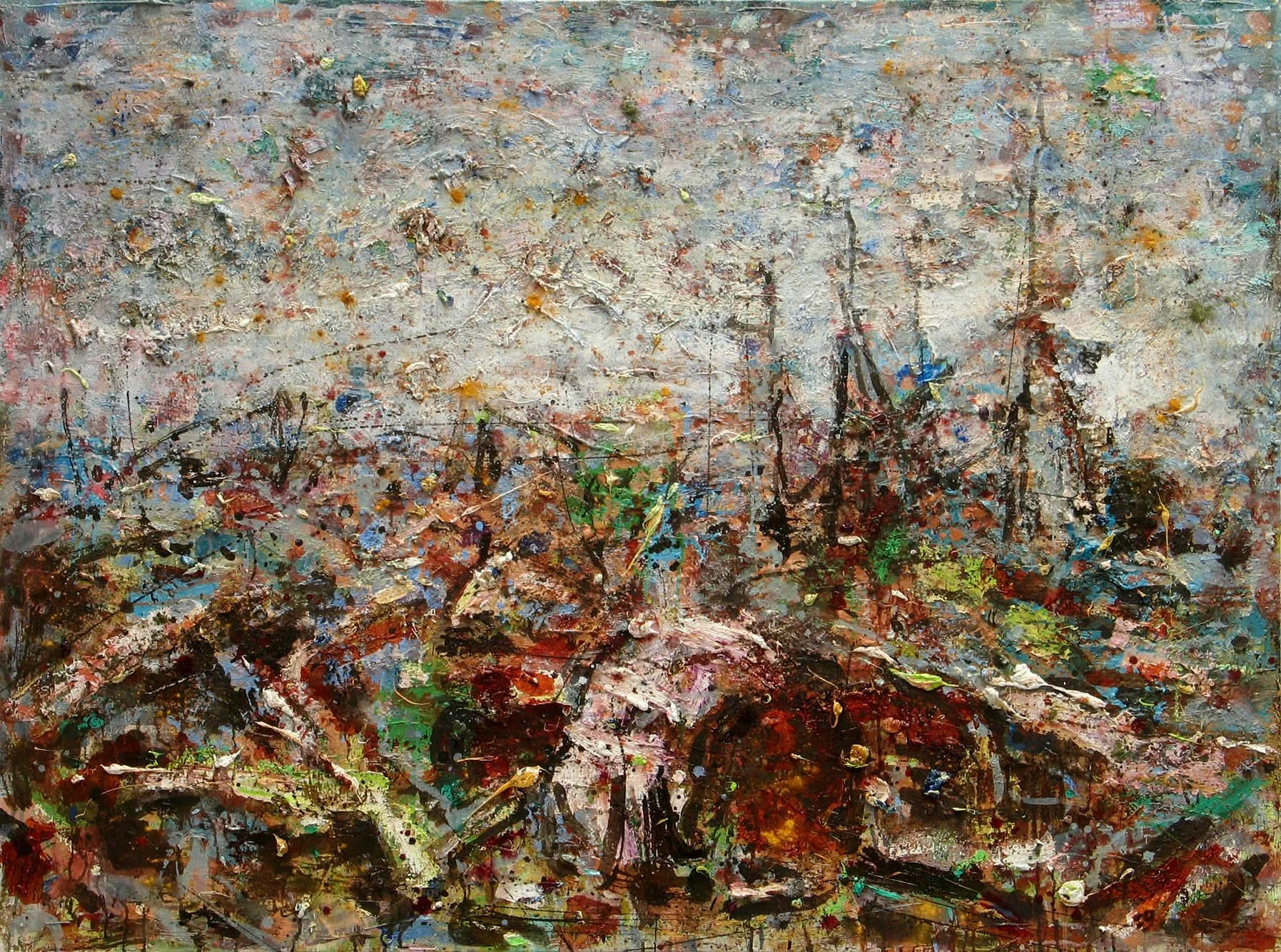 Champ de bataille, 2005, huile sur toile, 97X130 cm