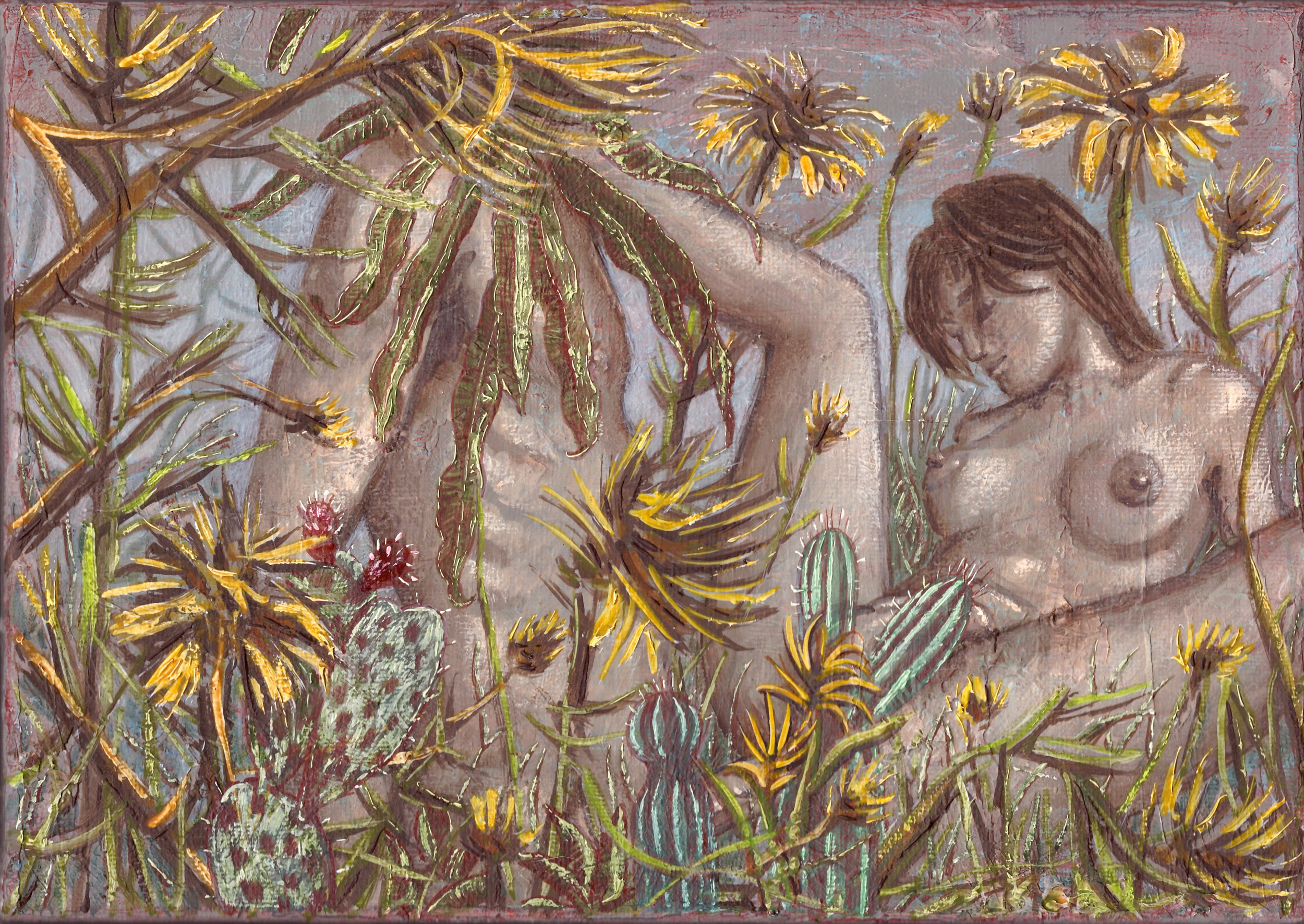 Chardons, 2017, huile sur toile, 19x27,5 cm