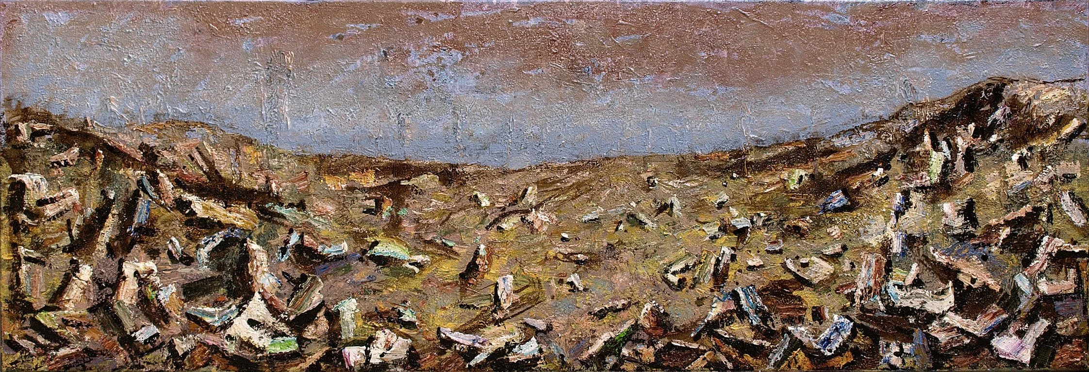 Trash, 2008, huile sur toile, 40x120 cm