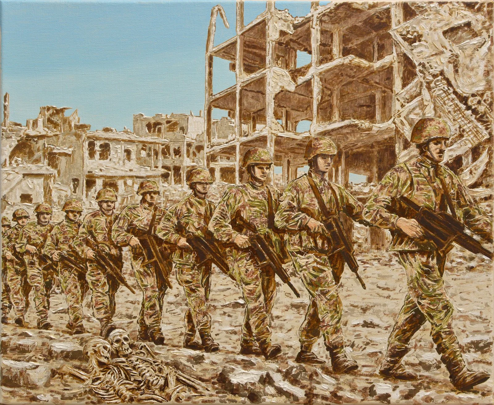 Democracy comes, 2019, huile sur toile, 46x38 cm